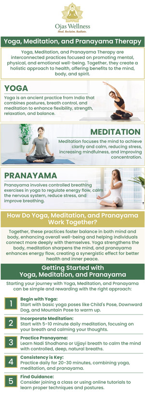 At Ojas Wellness, Dr. Atousa Mahdavi offers a holistic approach to healing through yoga, meditation, and pranayama therapy. These therapies help reduce stress, improve flexibility, and enhance mental clarity, providing a deep sense of relaxation and well-being. Whether you're new to these practices or looking to deepen your experience, we tailor each session to meet your personal needs and goals. Join us in exploring the transformative power of mind-body practices. For more information or to schedule an appointment, contact us today. We are conveniently located at 411 N Central Ave #110, Glendale, CA 91203. At Ojas Wellness, Dr. Atousa Mahdavi offers a holistic approach to healing through yoga, meditation, and pranayama therapy. These therapies help reduce stress, improve flexibility, and enhance mental clarity, providing a deep sense of relaxation and well-being. Whether you're new to these practices or looking to deepen your experience, we tailor each session to meet your personal needs and goals. Join us in exploring the transformative power of mind-body practices. For more information or to schedule an appointment, contact us today. We are conveniently located at 411 N Central Ave #110, Glendale, CA 91203.