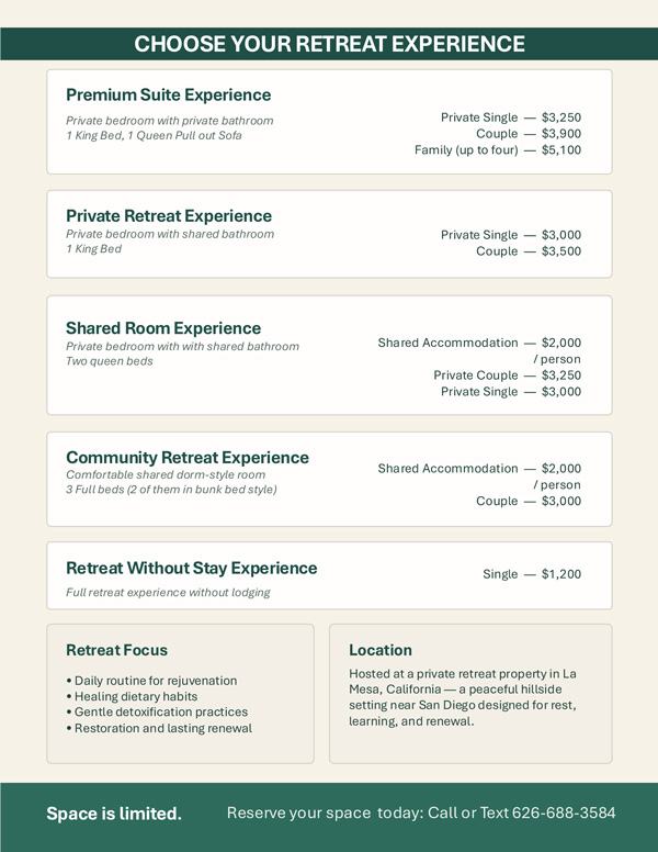 Common questions asked by clients: What is a health and wellness retreat? What services are included in a wellness retreat program? How long do health and wellness retreats typically last? Who should consider attending a wellness retreat? For more information, contact us today or book an appointment online. We are conveniently located at 411 N Central Ave #110 Glendale, CA 91203.