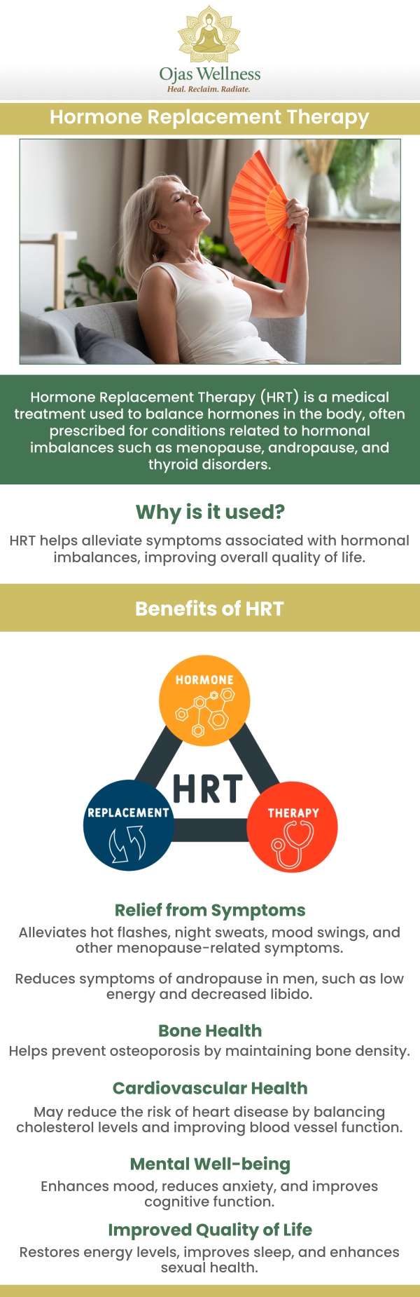 At Ojas Wellness in Glendale, CA, Dr. Atousa Mahdavi, D.C., Q.M.E., B.C.I.M., A.H.P., utilizes functional medicine to restore hormonal balance using natural therapies. Whether you are dealing with symptoms of hormone imbalance such as fatigue, mood swings, or weight gain, functional medicine addresses the root causes by considering factors like diet, lifestyle, and stress levels. This holistic approach helps optimize your hormone levels and supports overall vitality. For more information, contact us today or book an appointment online. We are conveniently located at 411 N Central Ave #110 Glendale, CA 91203.